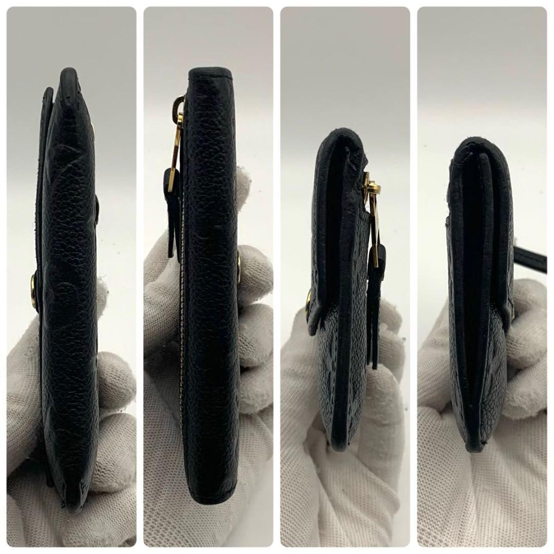 美品 ルイヴィトン ポシェットクレ 財布 ケース アンプラント レザー 黒