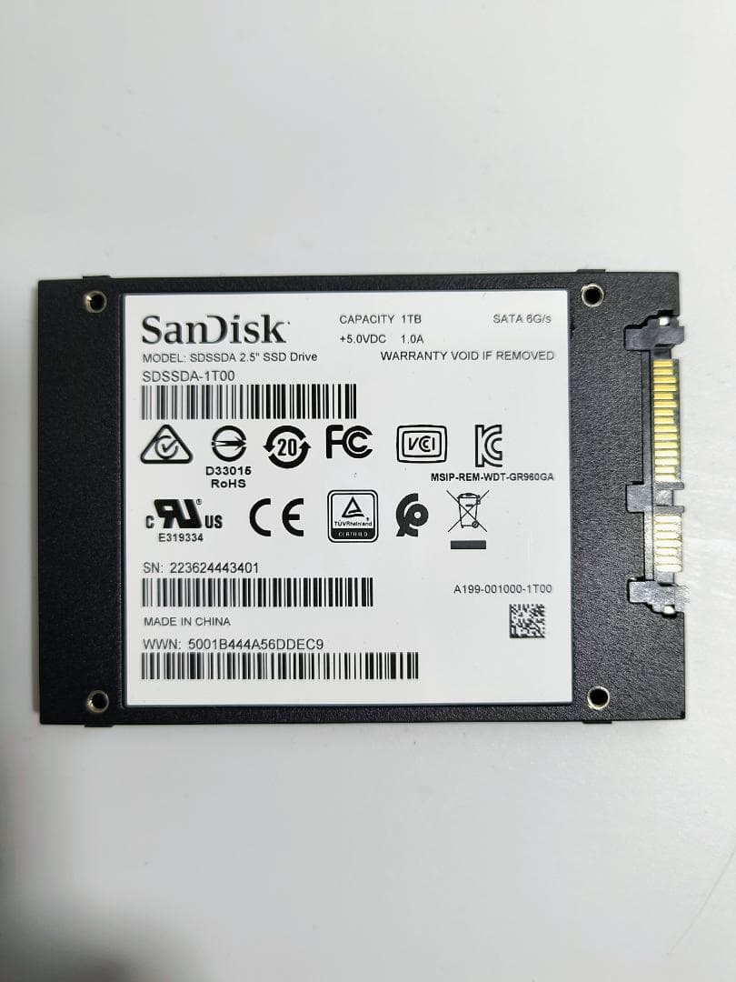 SanDisk サンディスク 内蔵 SSD PLUS 1TB 2.5インチ