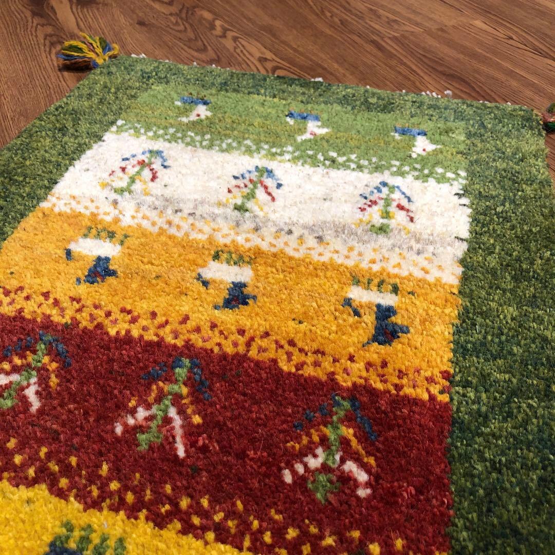 ペルシャギャッベ (ギャベ) ギャッベ 玄関マット No.2327