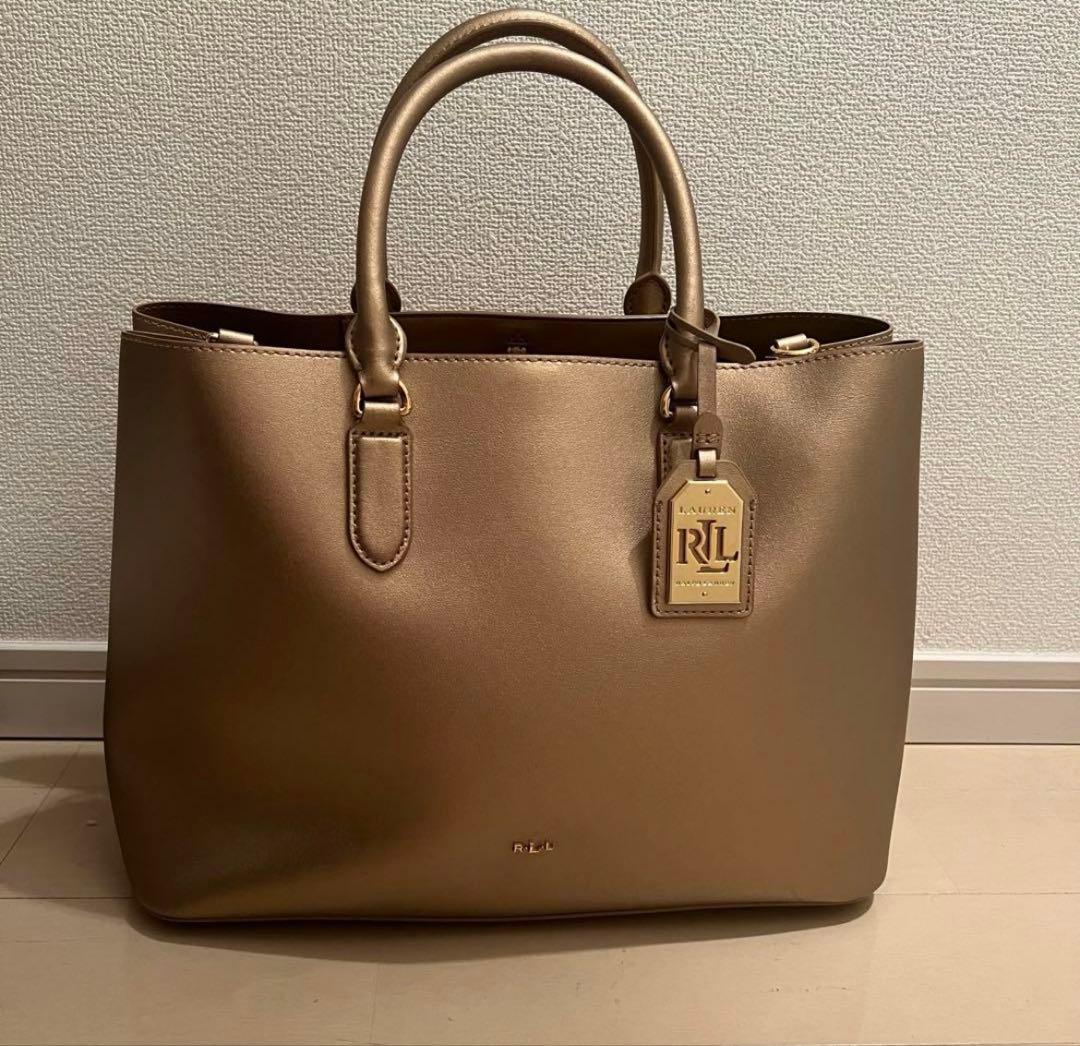 最終値下げ！！美品✨ローレン　ラルフローレン　レザー　サッチェルバッグ