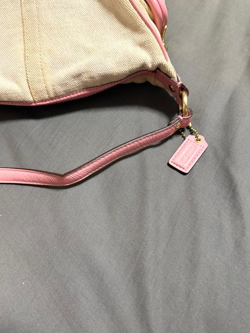 coach キャンバスタトゥー アクセサリーポーチ 花柄 ワンショルダーバッグ