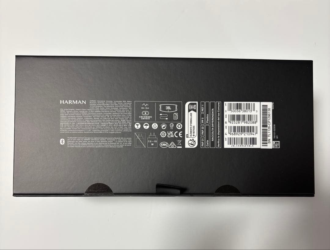 新品未使用 JBL CHARGE5 BLK チャージ5 ブラック 黒