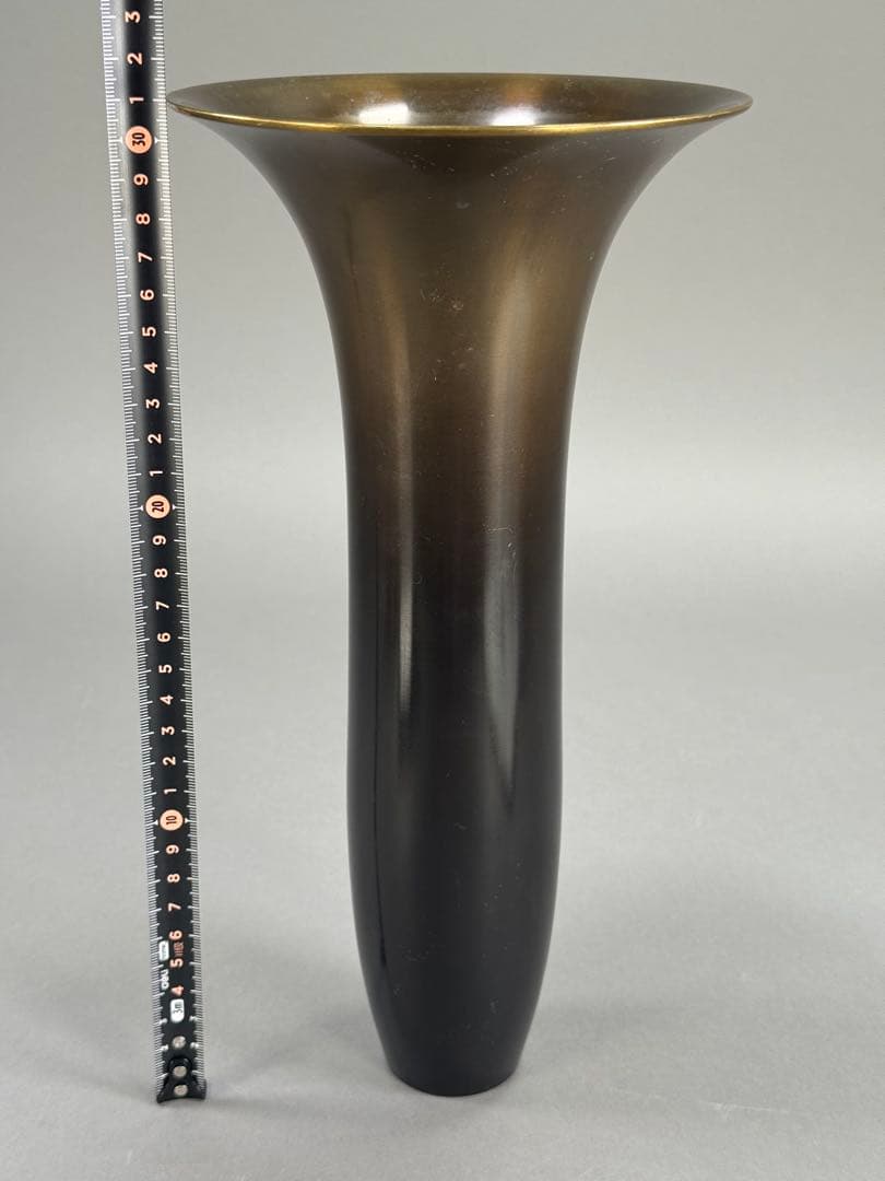 いけばな　池坊 唐銅花瓶　高さ31cm 銅花器　花瓶　華道具