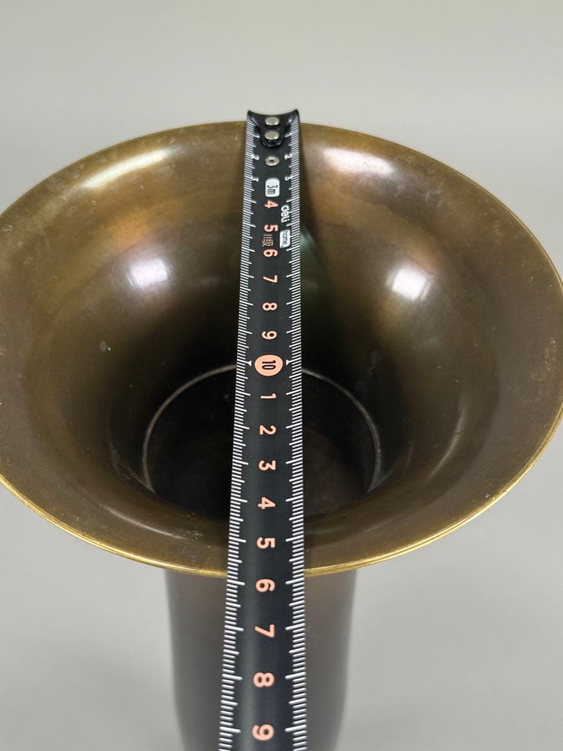 いけばな　池坊 唐銅花瓶　高さ31cm 銅花器　花瓶　華道具