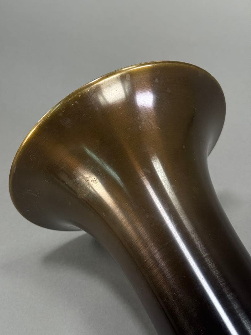 いけばな　池坊 唐銅花瓶　高さ31cm 銅花器　花瓶　華道具