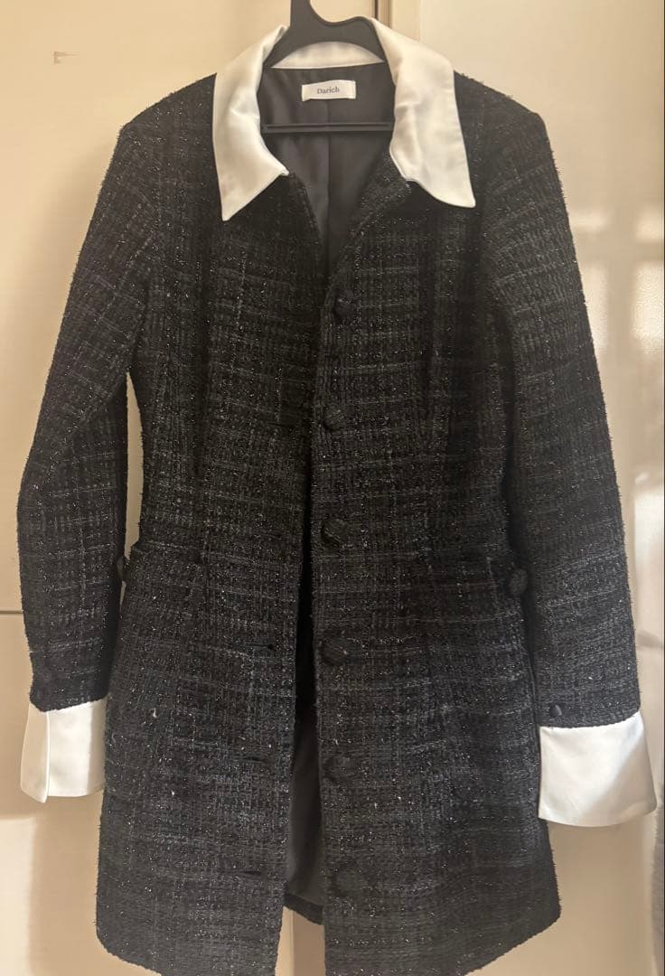 Darich ダーリッチ クラシカルボウタイツイードミニワンピース