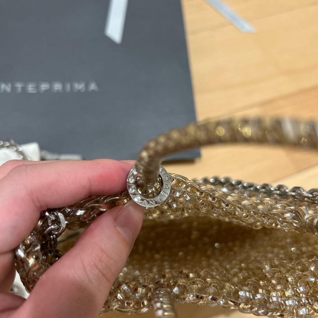 ANTEPRIMA ワイヤーバッグ ミニアトゥーラ シルバーゴールド