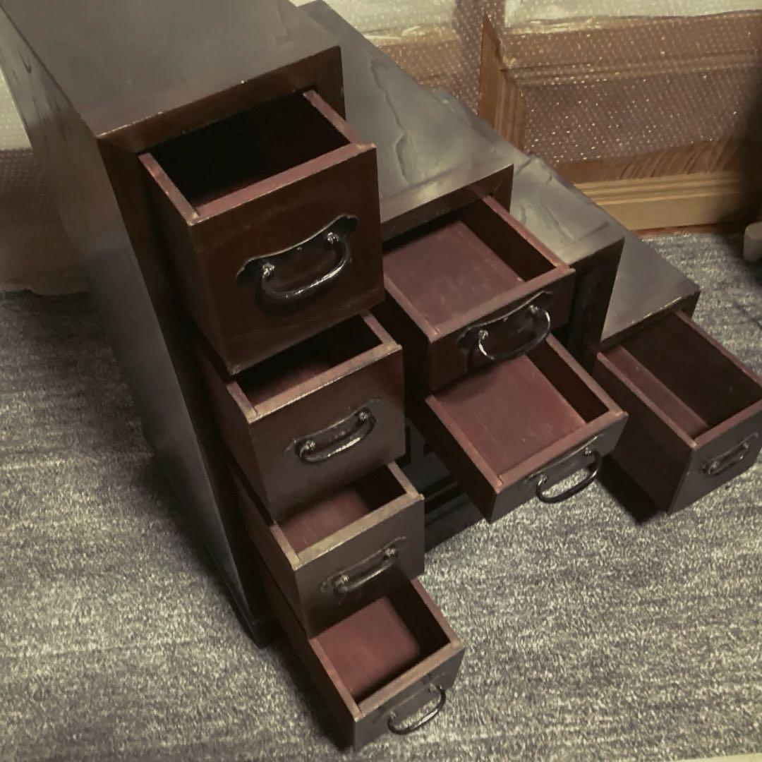 昭和レトロ家具　階段箪笥　レトロ　引き出し家具　民芸家具　アンティーク