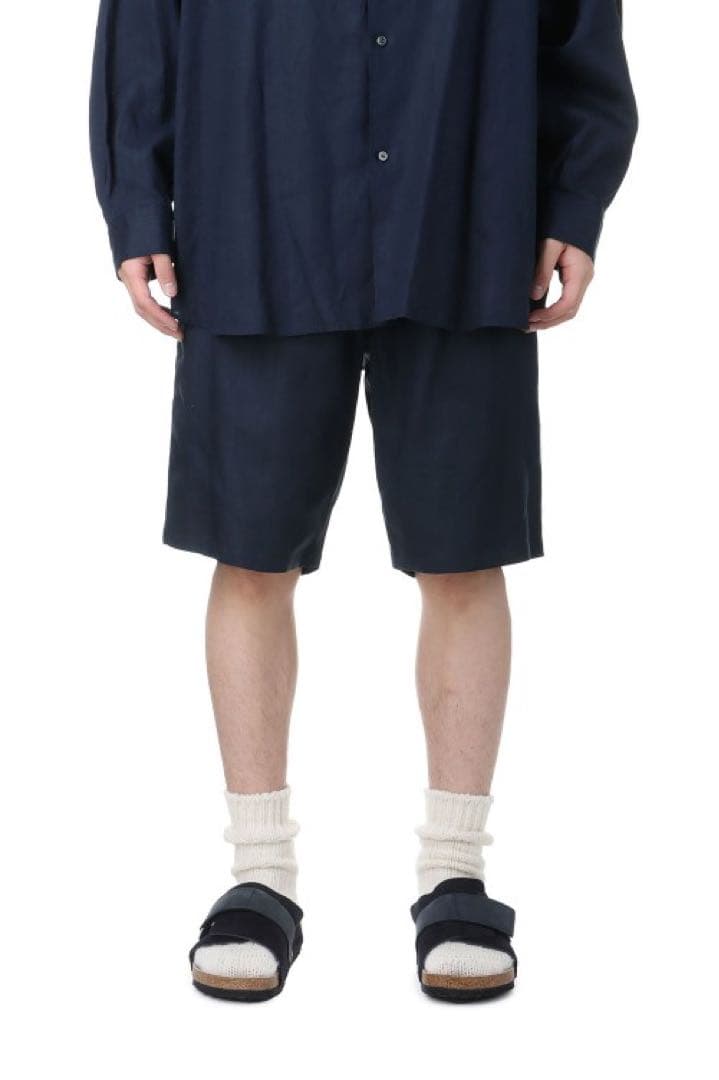 graphpaper リネンショーツ ネイビー 24ss