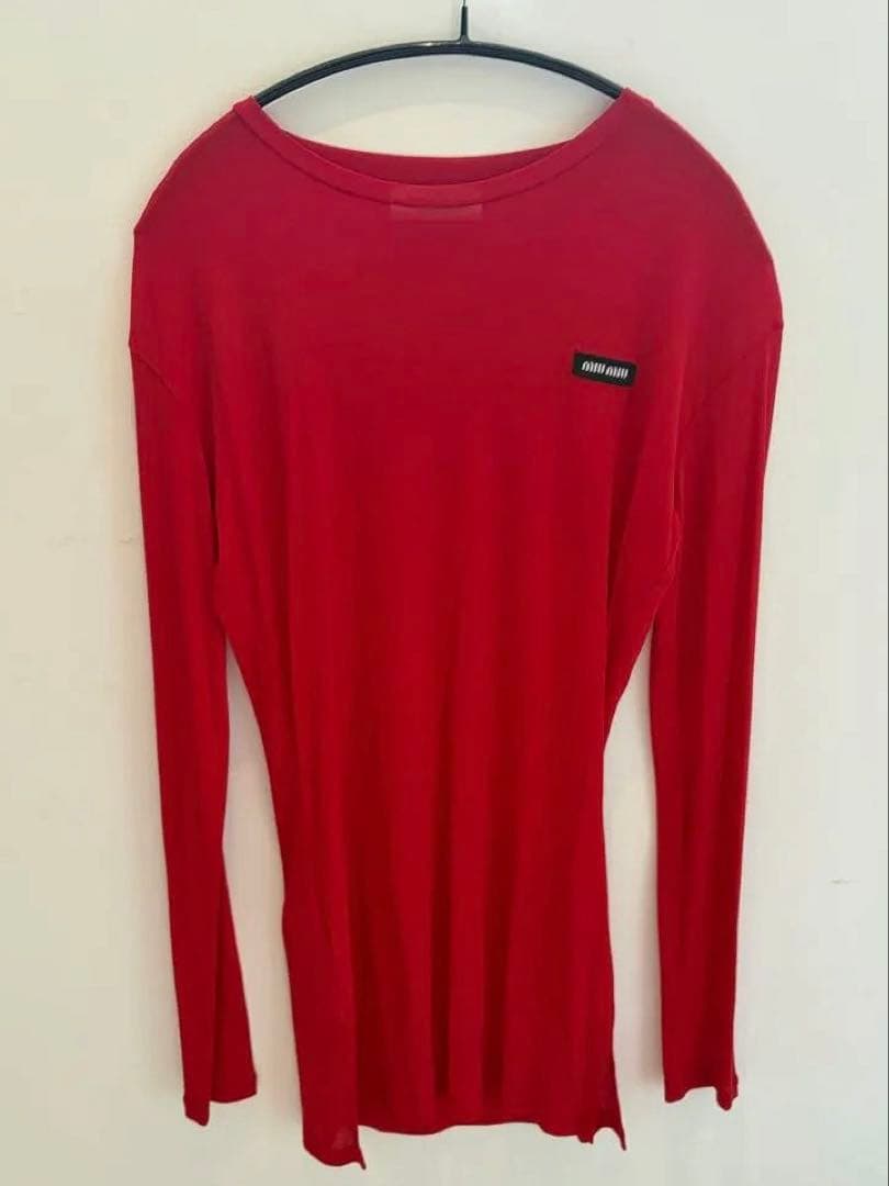 新品未使用 miumiuリブ編み ロンT