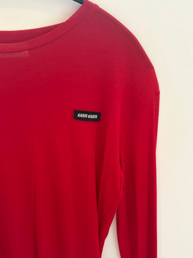 新品未使用 miumiuリブ編み ロンT