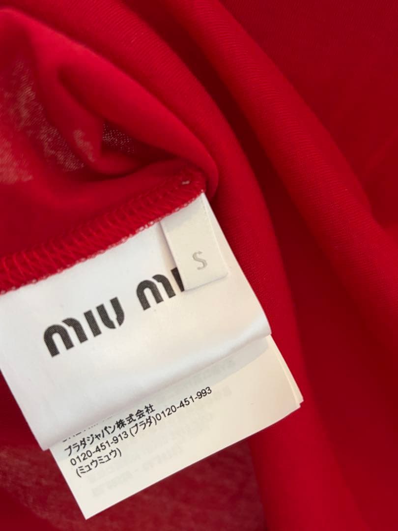 新品未使用 miumiuリブ編み ロンT
