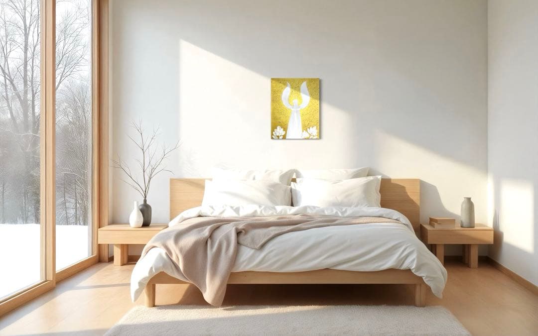 開運絵画　守護天使様　金箔　24金