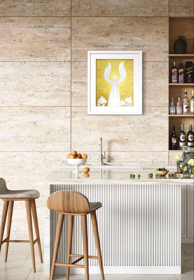 開運絵画　守護天使様　金箔　24金