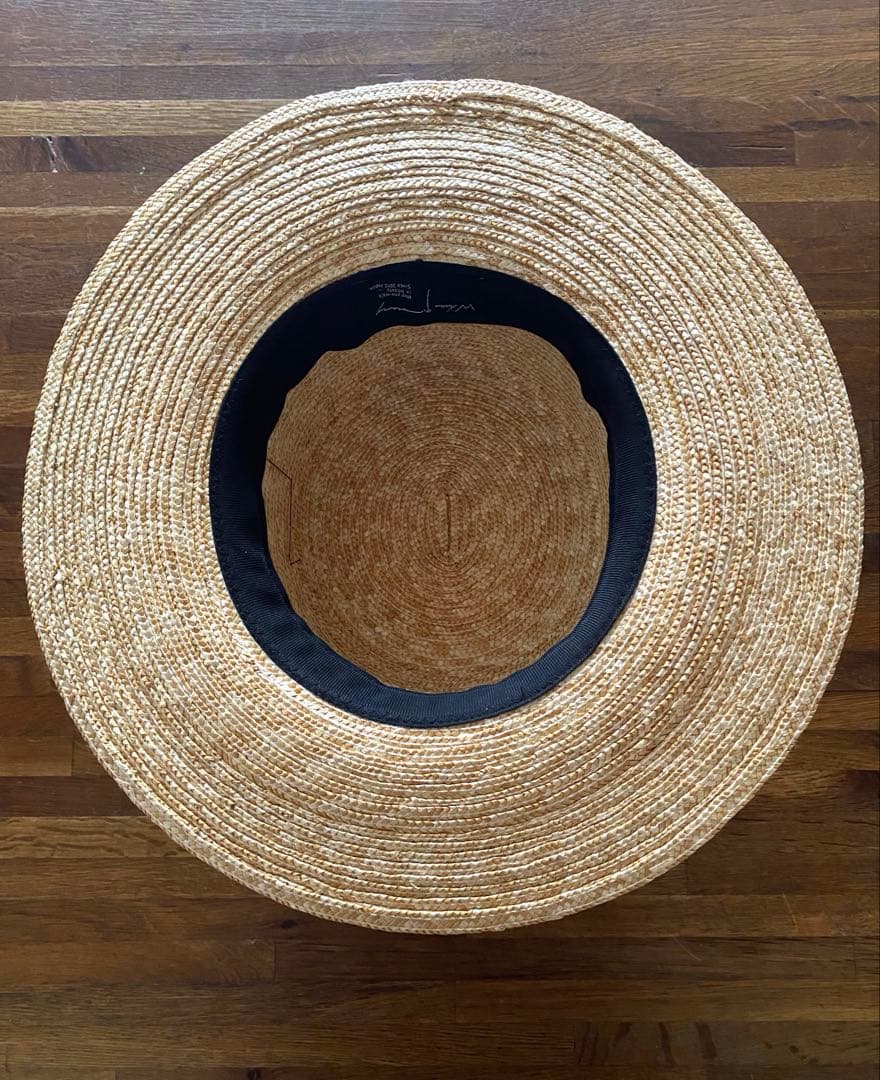 wicagrocery 麦わら帽子 ウィカグロサリー 極太リボン クラシカル