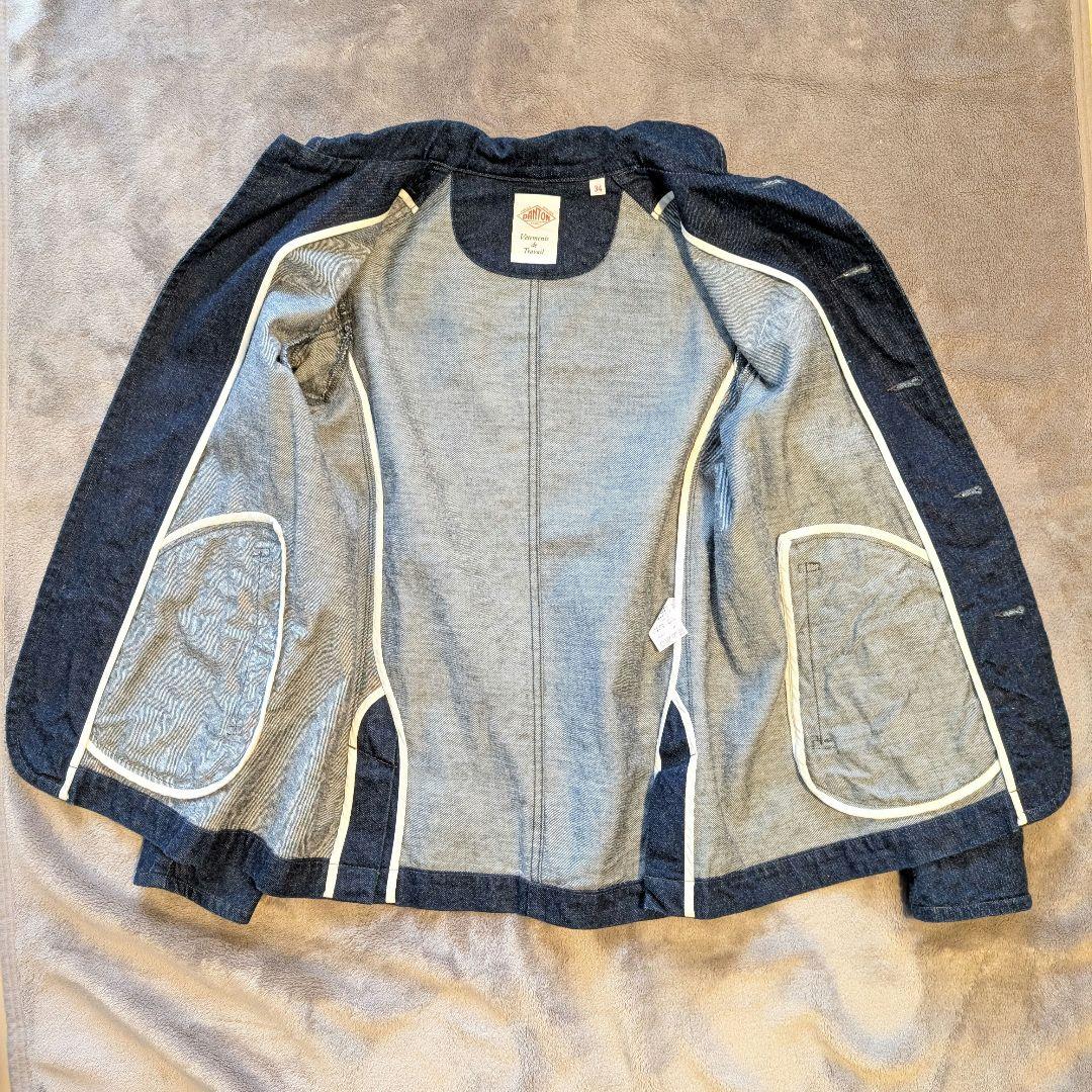 DANTON ダントン　デニムジャケット　34　カバーオール　丸襟