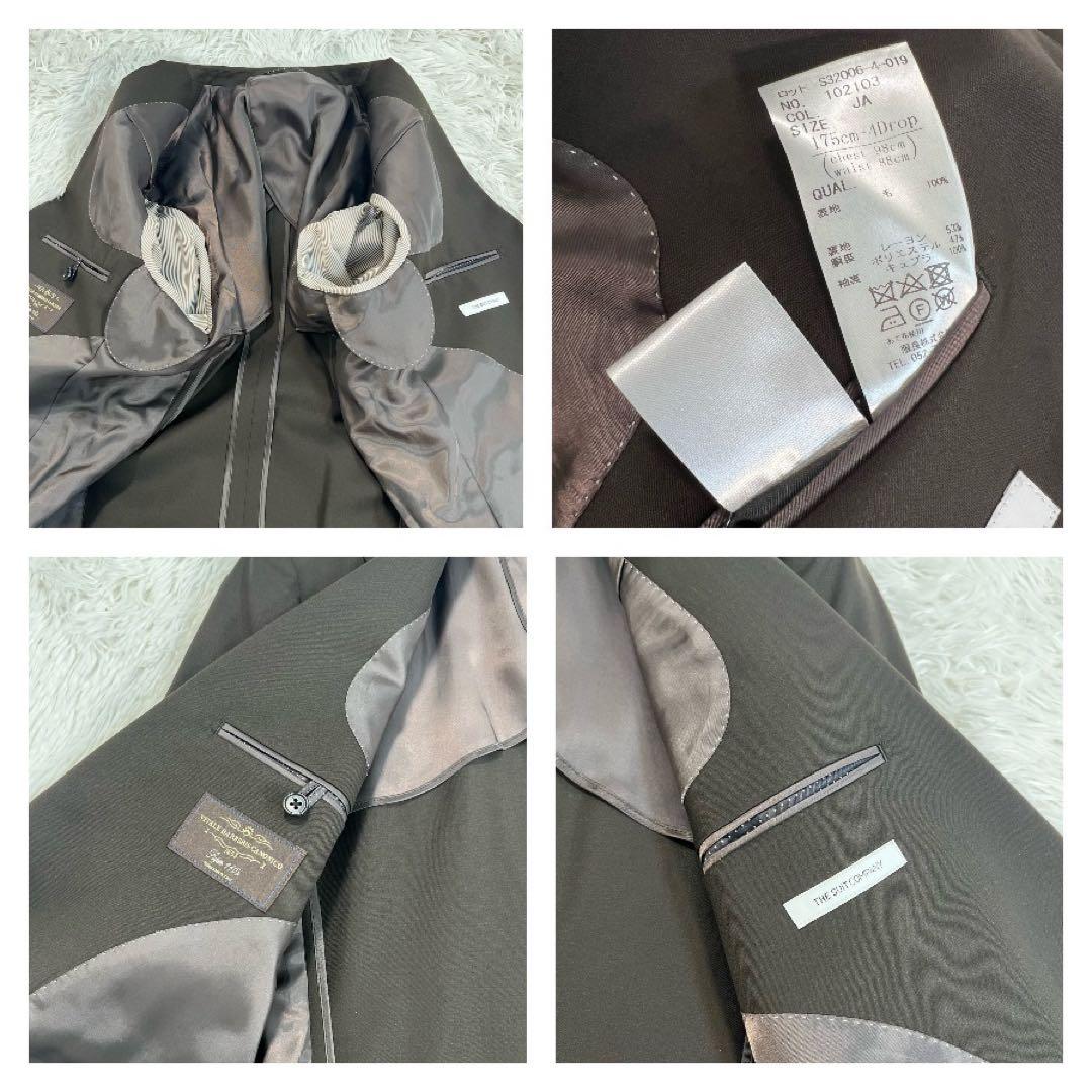 未使用タグ付スーツカンパニー高級カノニコCANONICO スーツ　ブラウン