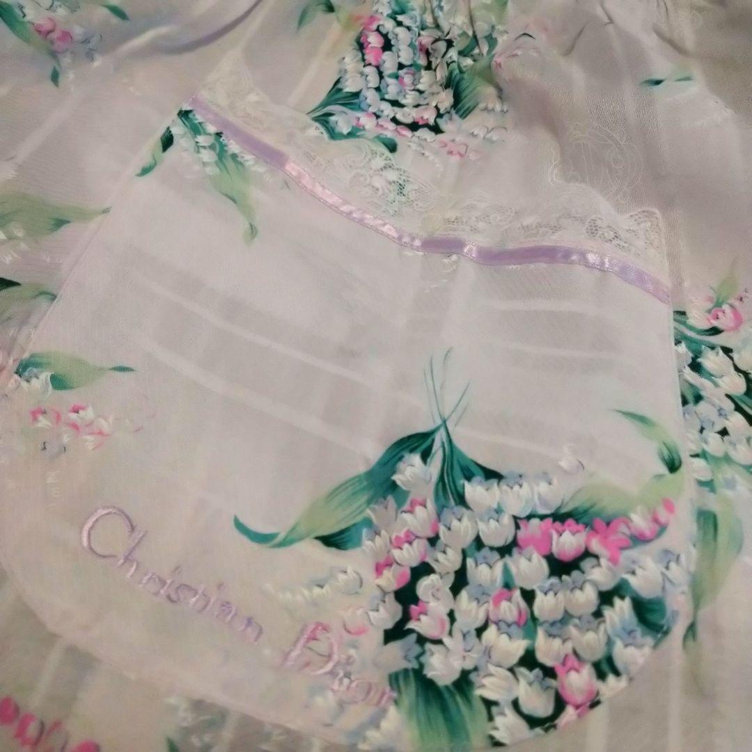 【新品】クリスチャンディオール 花柄 エプロン すずらん ポケット ピンク