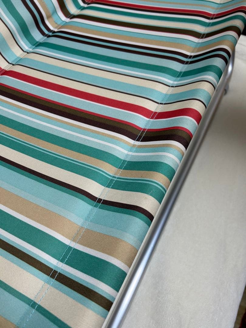 LOGOS ストライプ 二人掛けアウトドアベンチ