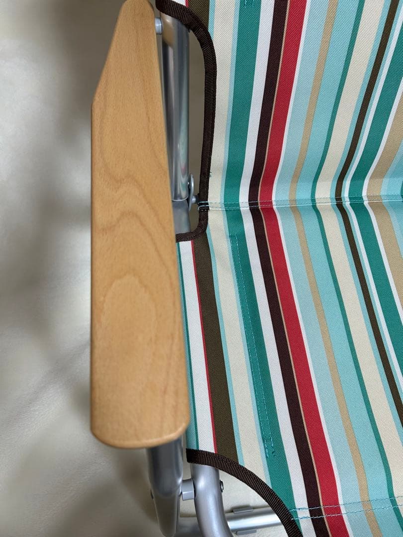 LOGOS ストライプ 二人掛けアウトドアベンチ