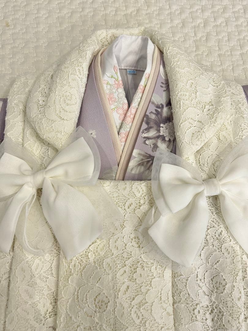 キャサリンコテージ　七五三　着物　被布　ブーツ　ベレー帽　セット　３歳　女　紫