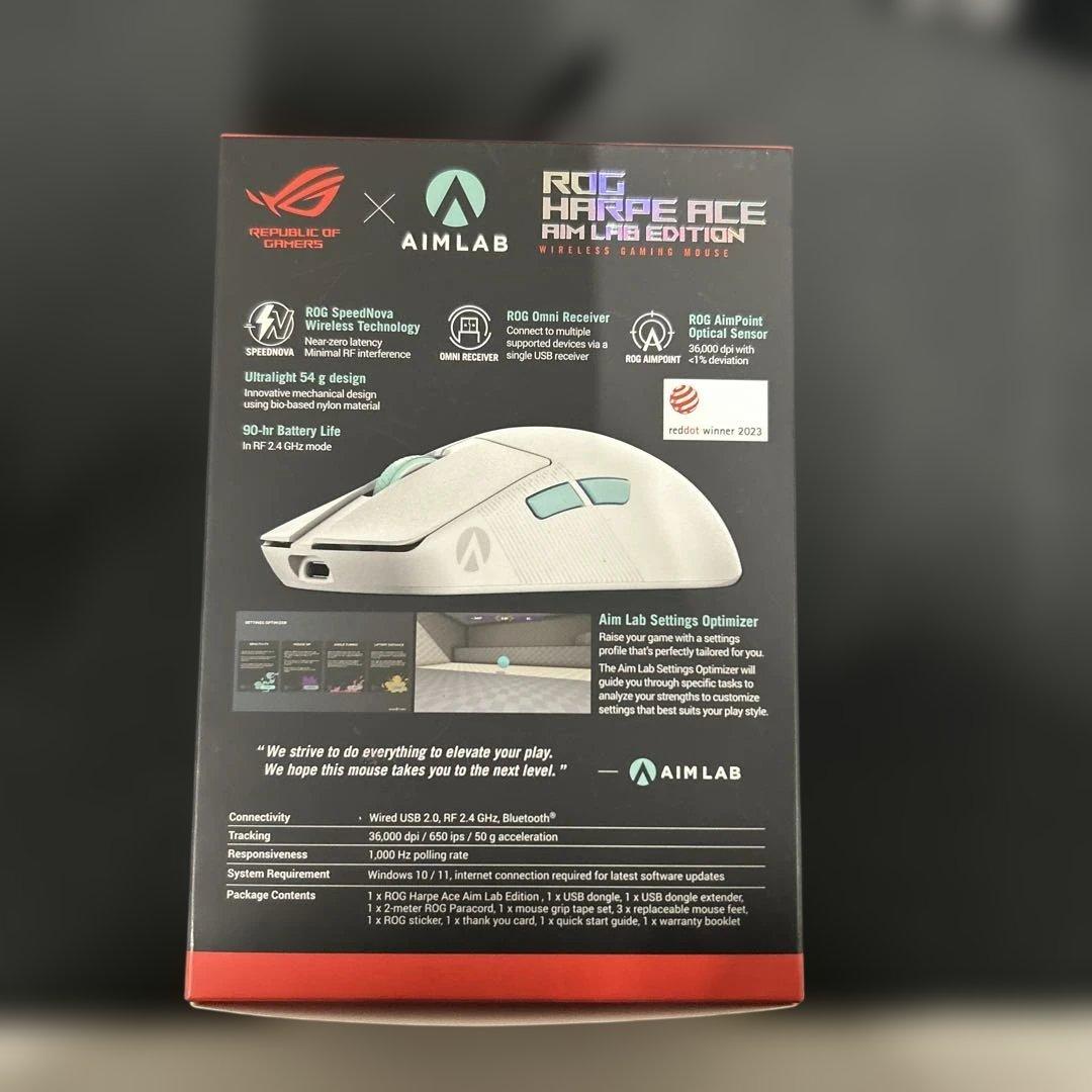 ASUS 超軽量54g Aim Lab ワイヤレス ゲーミングマウス