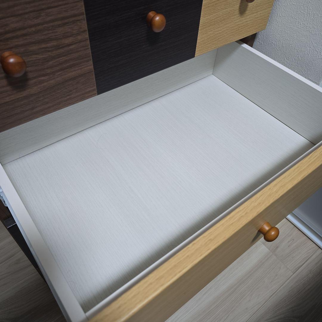 ニトリ モダンデザイン 木製チェスト 4段