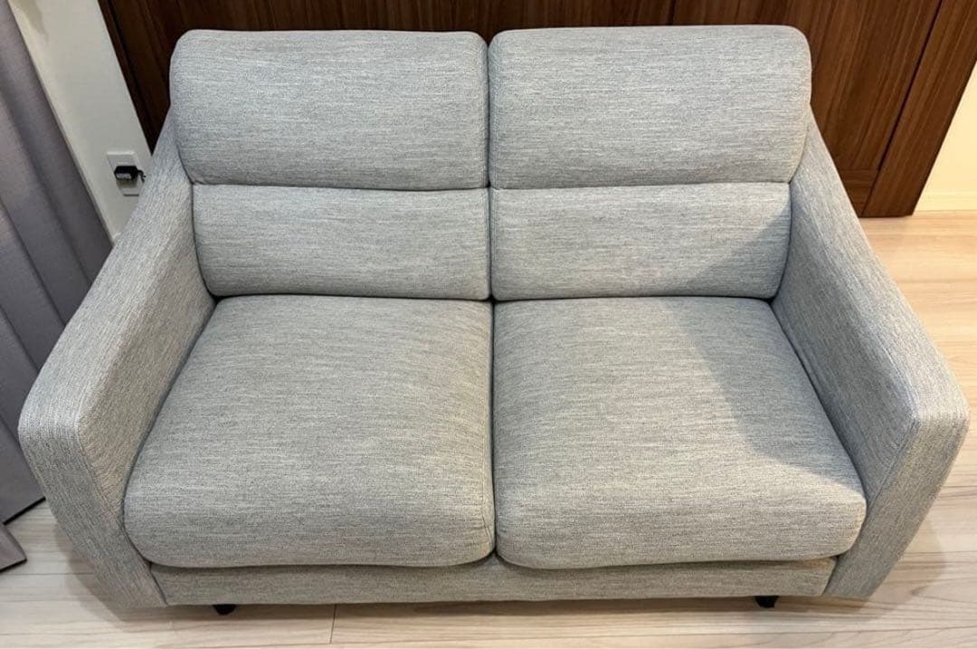 ニトリ Nポケット 2人用 ソファ　グレー　布張り