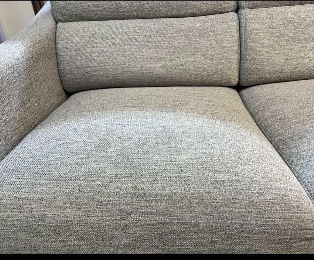 ニトリ Nポケット 2人用 ソファ　グレー　布張り