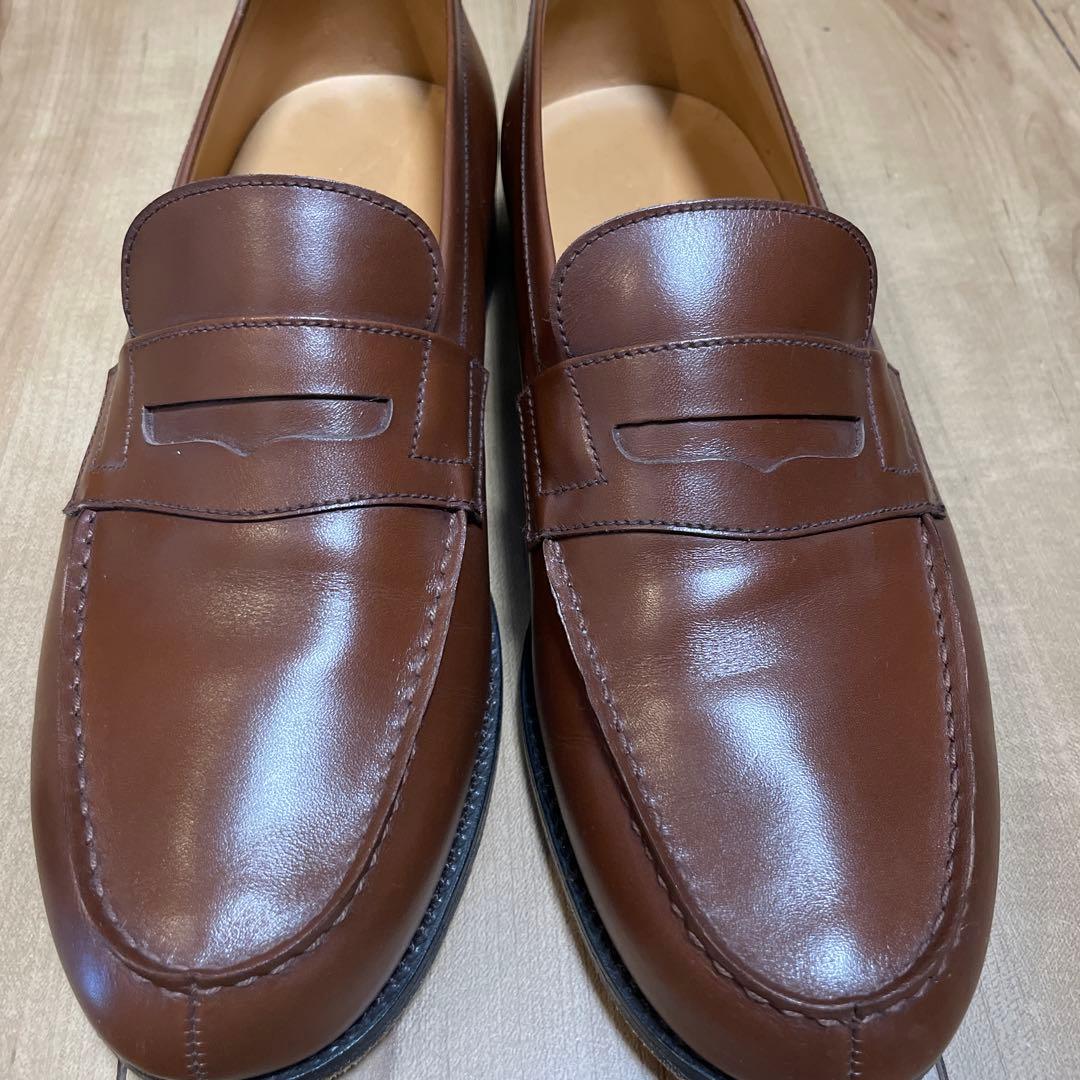 【美品】 J.M.WESTON 25.5 ブラウンレザー ローファー