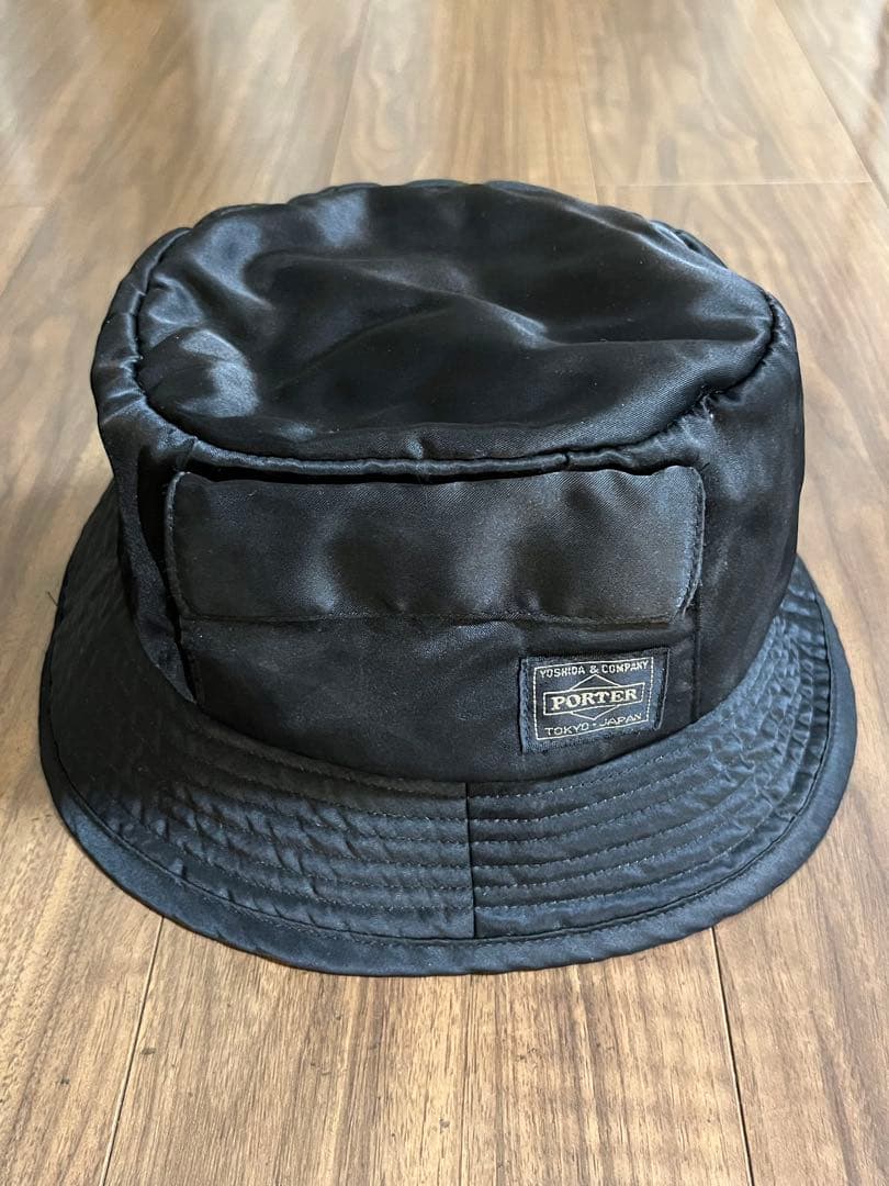 ポータービームス帽子バケットハットタンカー黒ブラックPORTER BEAMS吉田