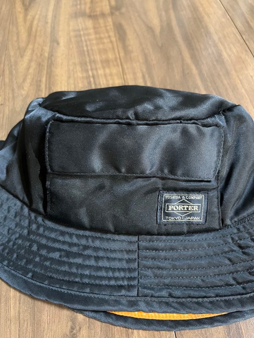 ポータービームス帽子バケットハットタンカー黒ブラックPORTER BEAMS吉田