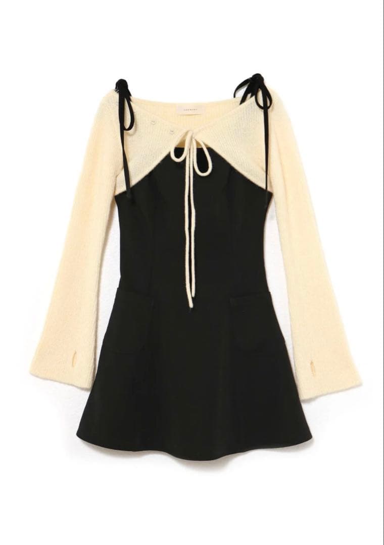 ワンピース andmary Lamia knit set mini dress