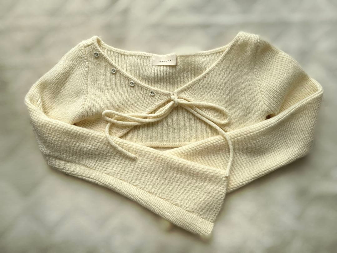 ワンピース andmary Lamia knit set mini dress