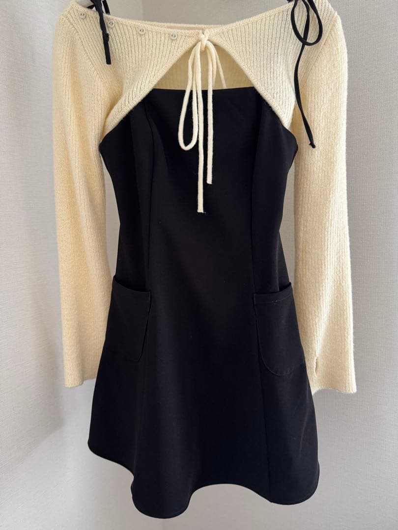 ワンピース andmary Lamia knit set mini dress