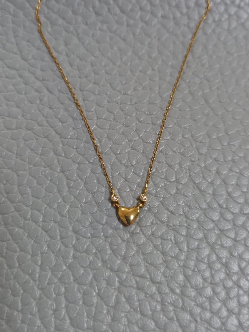 AHKAH　ハート　ネックレス　k18　K18　18金
