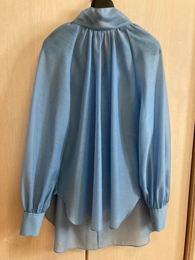 シップス　〈手洗い可能〉オーガンジー リボン ブラウス