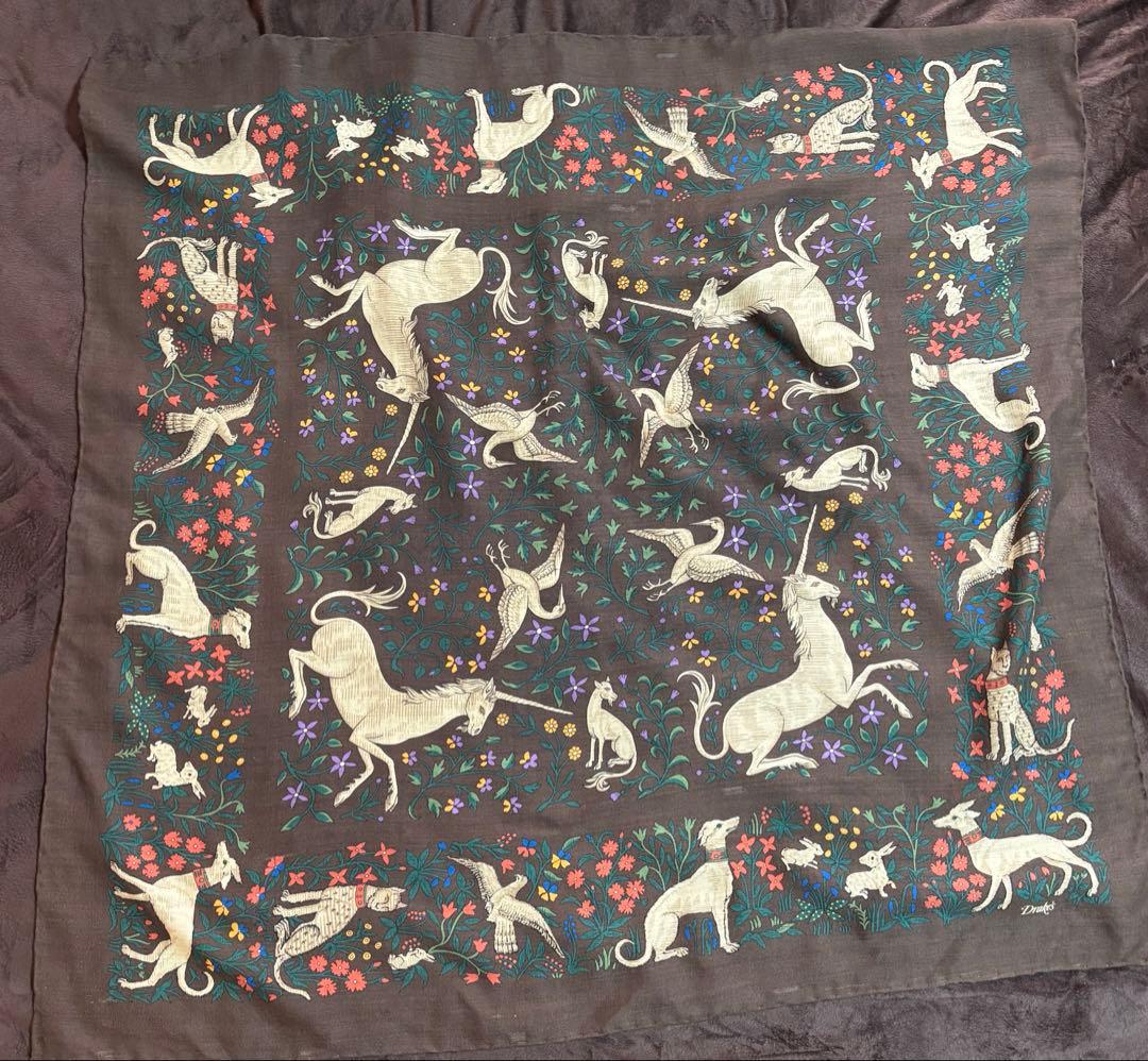 drake's anatomica スカーフ　別注　brown