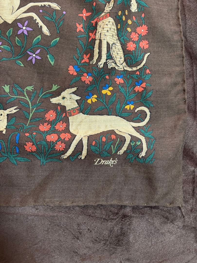 drake's anatomica スカーフ　別注　brown