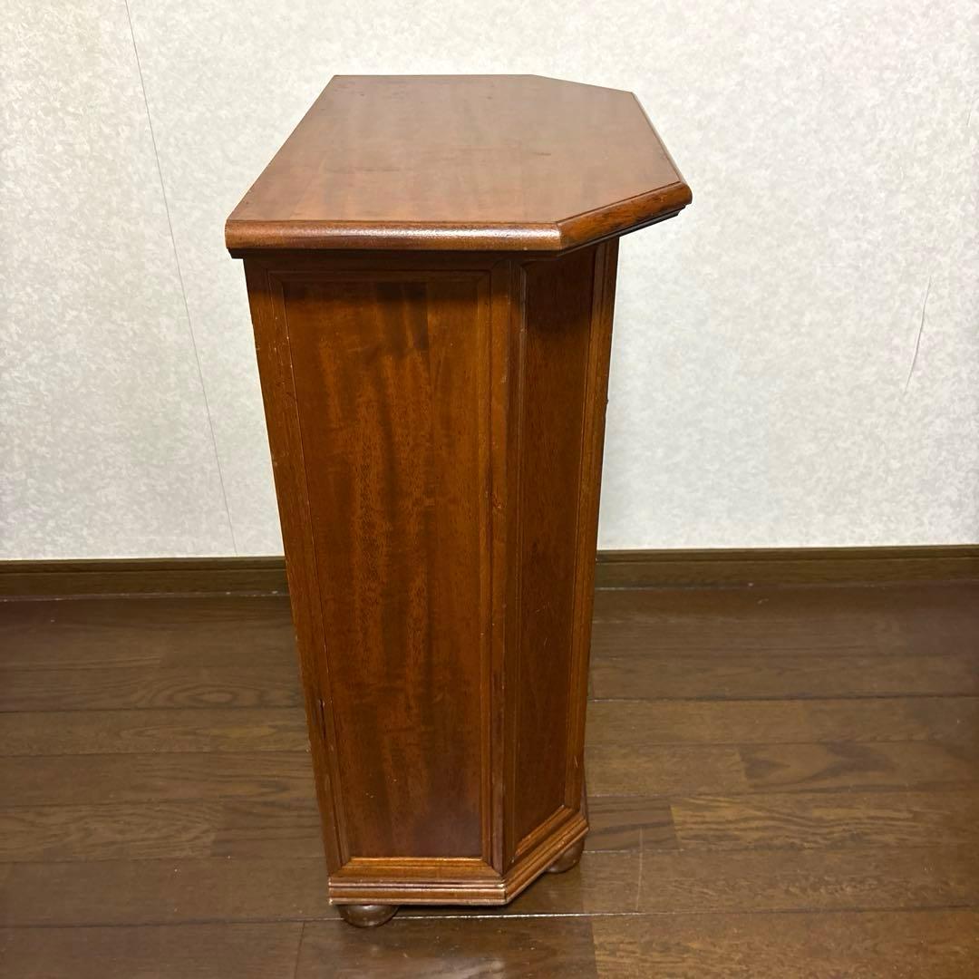 【良品】アンティーク 象嵌 六角 ４段チェスト