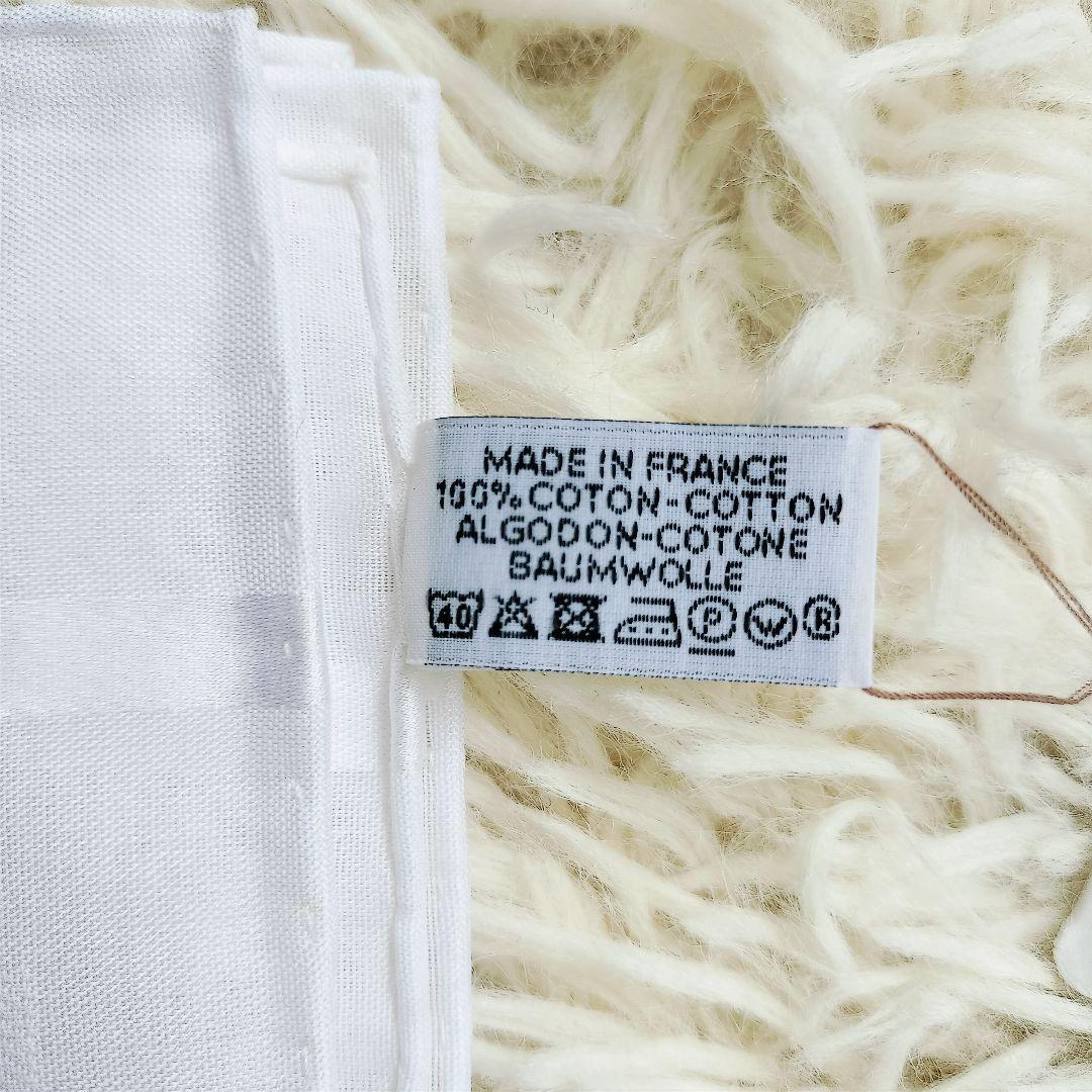 未使用品☆HERMESエルメス☆ハンカチ ホワイト/白 コットン