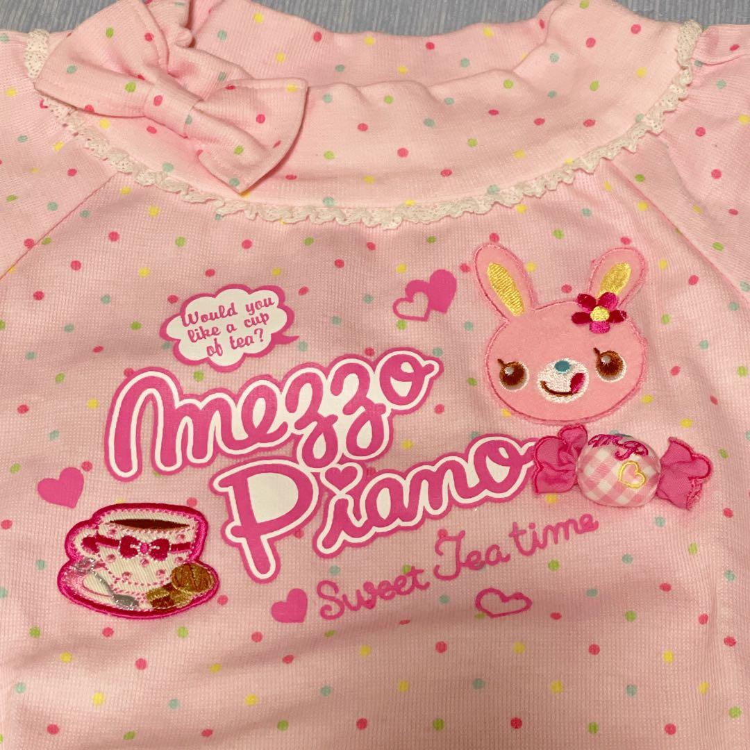 メゾピアノ　みみぽぽちゃん　Tシャツ トップス ピンク　美品　平成レトロ