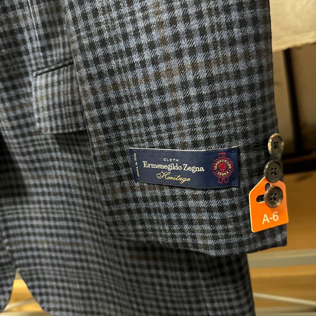 エルメネジルドゼニア　高級生地　ジャケット　ネイビー