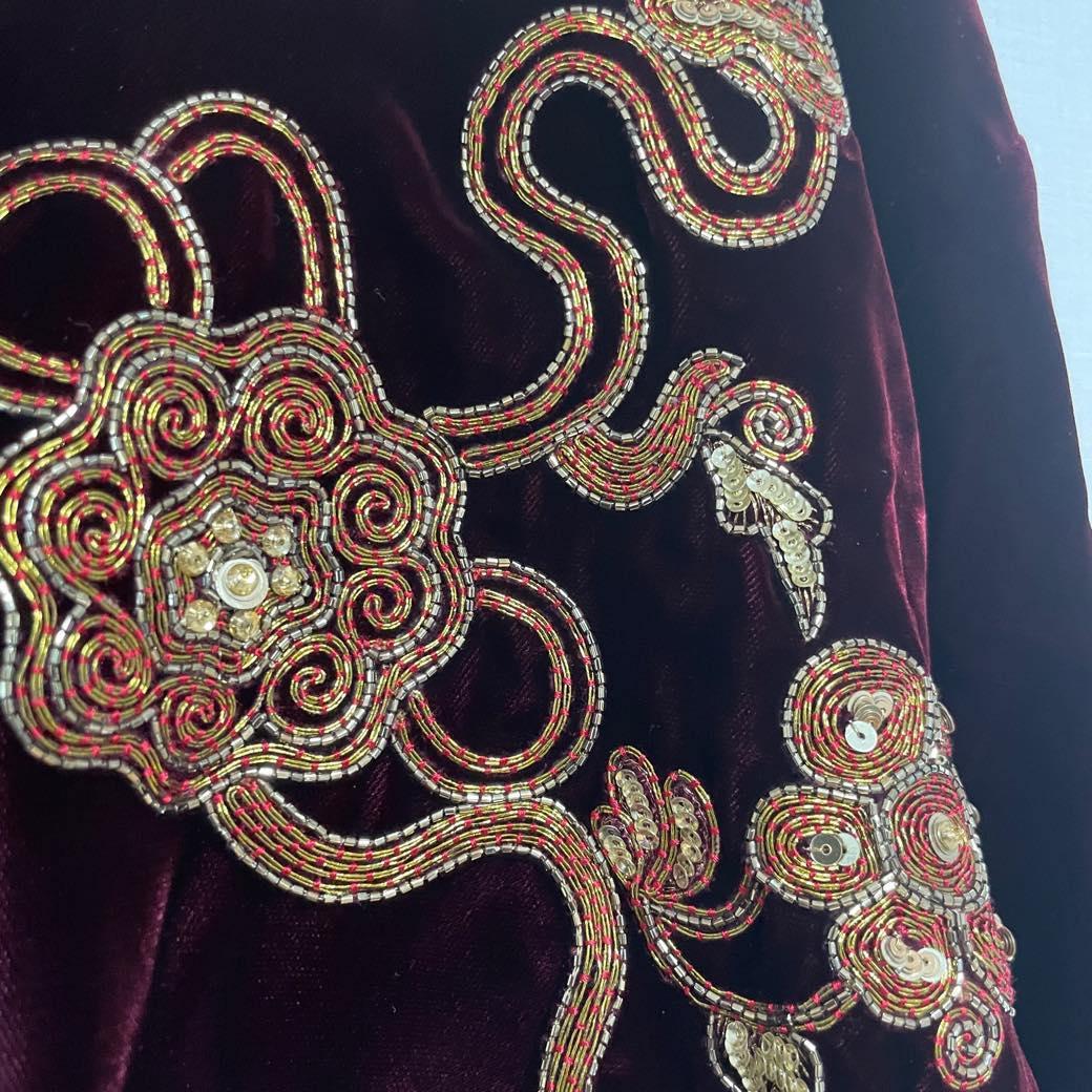 サンローラン ヴァカレロ期 レーヨン×キュプラ ベロア ジャケット