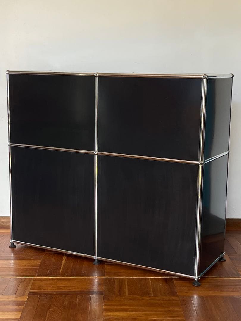 USM ハラー システム 2列 2段 キャビネット レコードラック ブラック