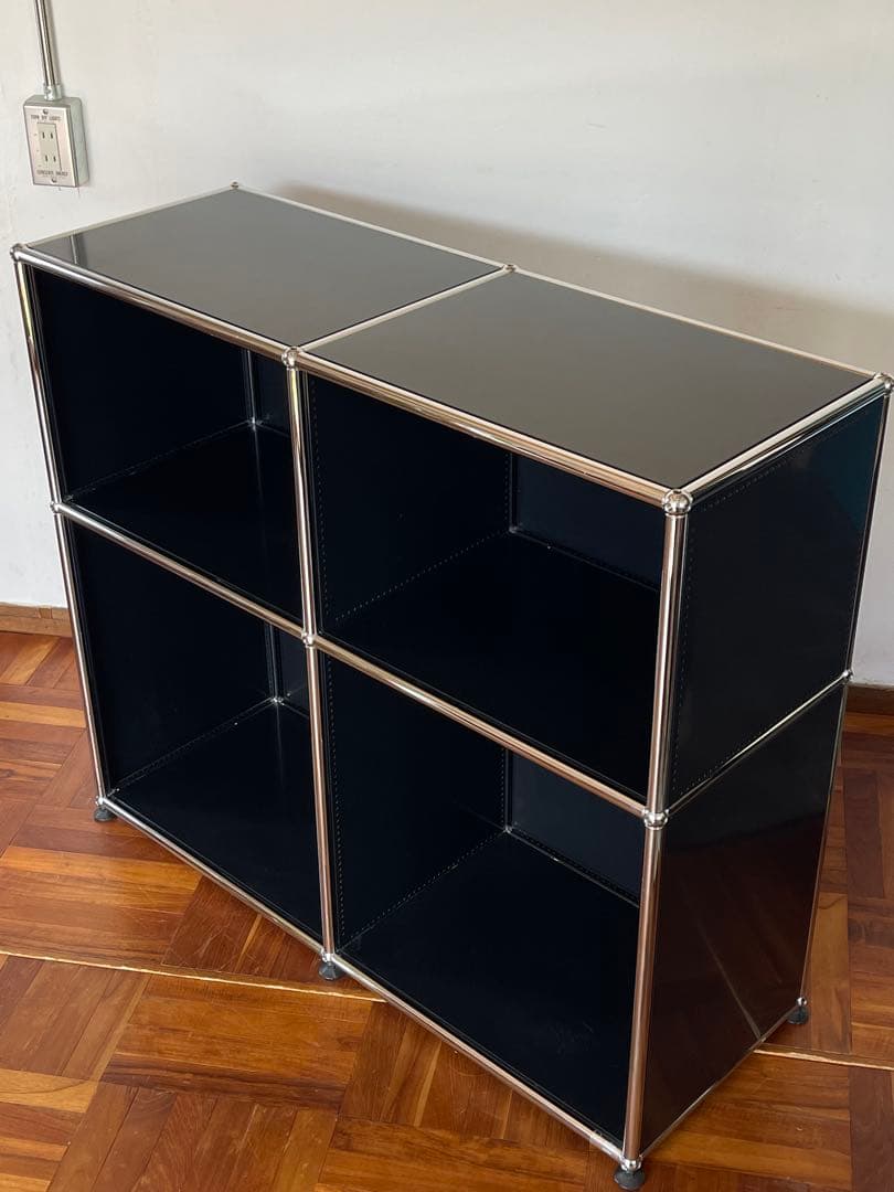 USM ハラー システム 2列 2段 キャビネット レコードラック ブラック