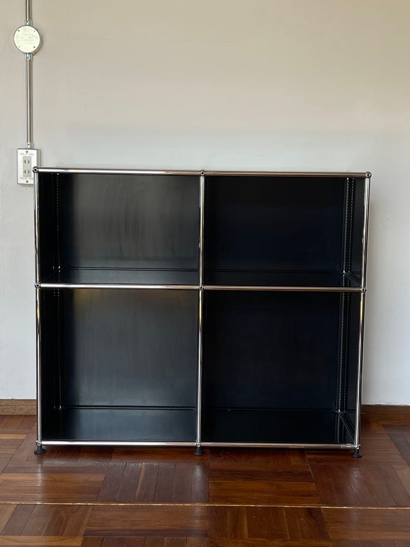 USM ハラー システム 2列 2段 キャビネット レコードラック ブラック