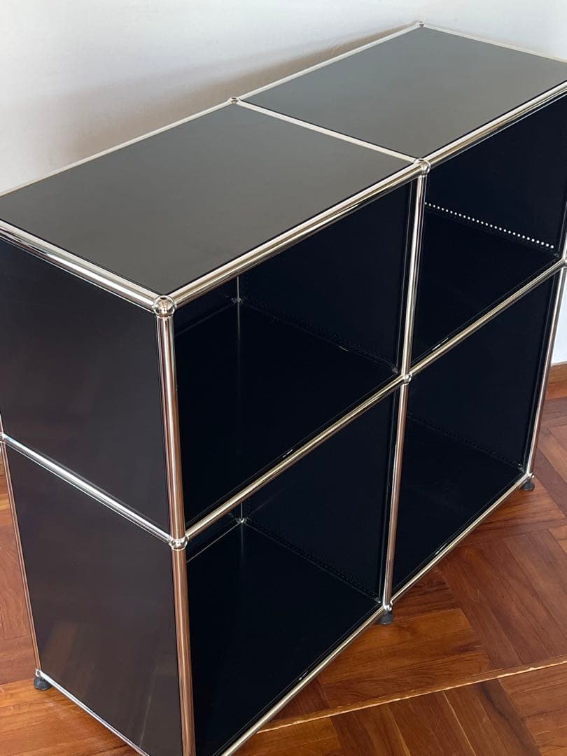 USM ハラー システム 2列 2段 キャビネット レコードラック ブラック