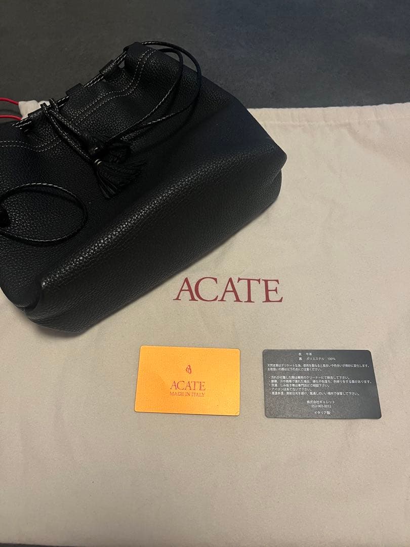 ACATE ring別注 KOHILO 巾着バッグ（くろすけ）