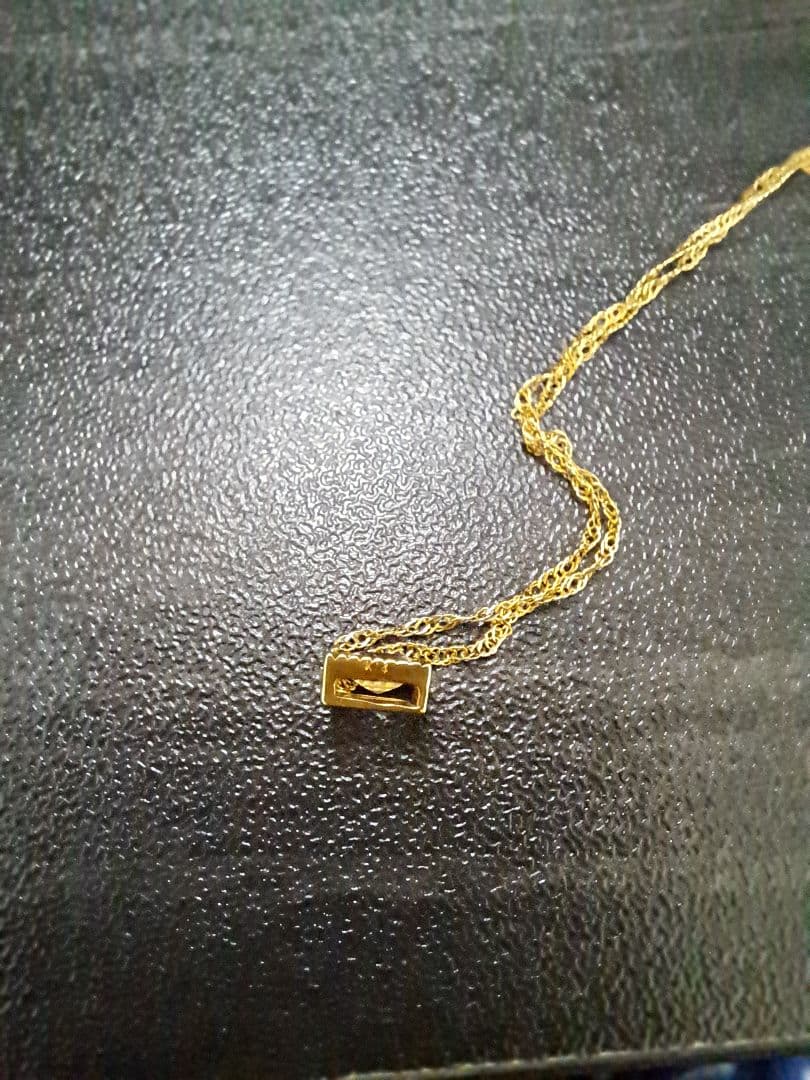 K14 アクアマリンネックレス　ゴールド